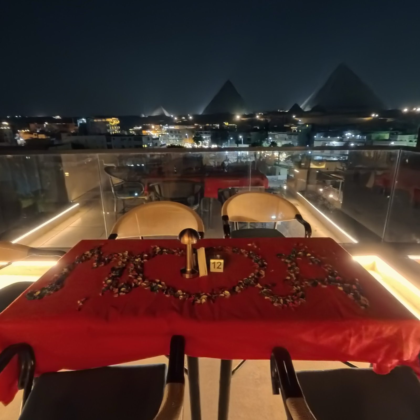 Rooftop Dinner Overlooking the Pyramids & Sound and Light Show