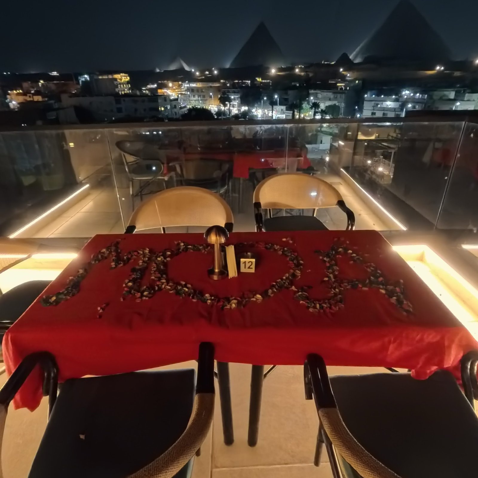 Rooftop Dinner Overlooking the Pyramids & Sound and Light Show
