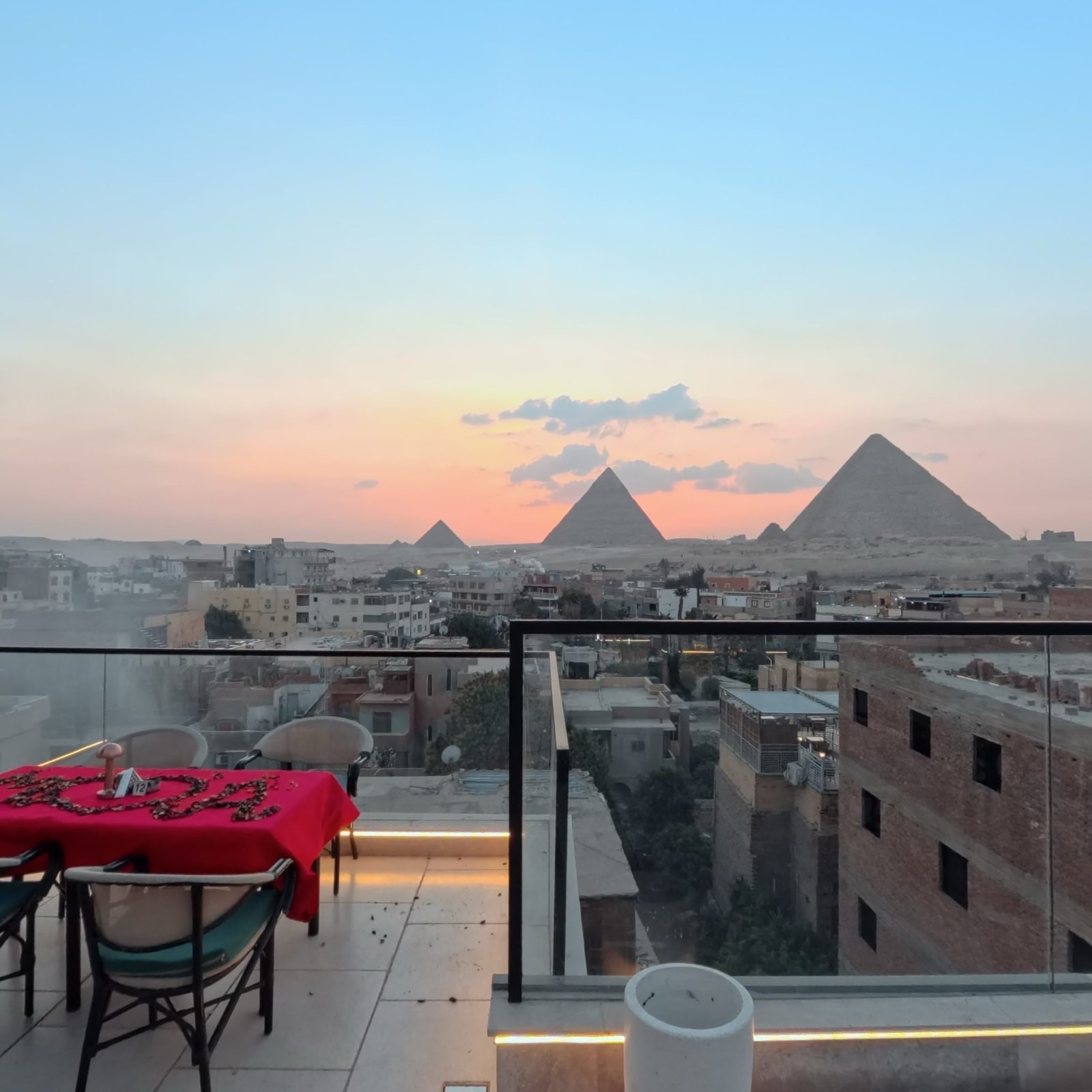 Rooftop Dinner Overlooking the Pyramids & Sound and Light Show