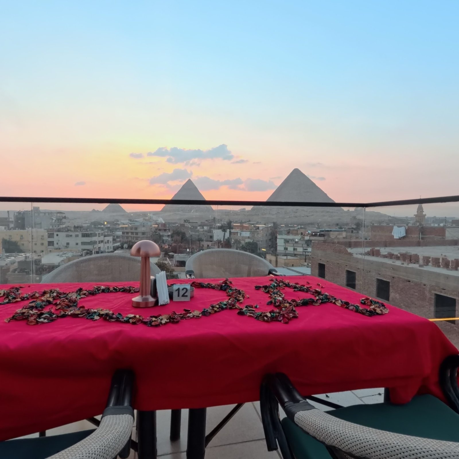 Rooftop Dinner Overlooking the Pyramids & Sound and Light Show