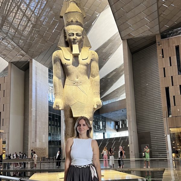 Grand Egyptian Museum GEM Egypt featuring ancient Egyptian treasures, modern architecture, and stunning views near the Giza Pyramids